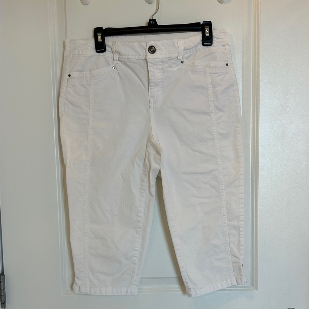 Style & Co. Petite White Cropped Pants